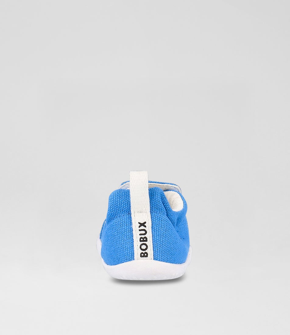 Bobux Xp Scamp Organic Infant Azure Blue Fabric Flat Shoes