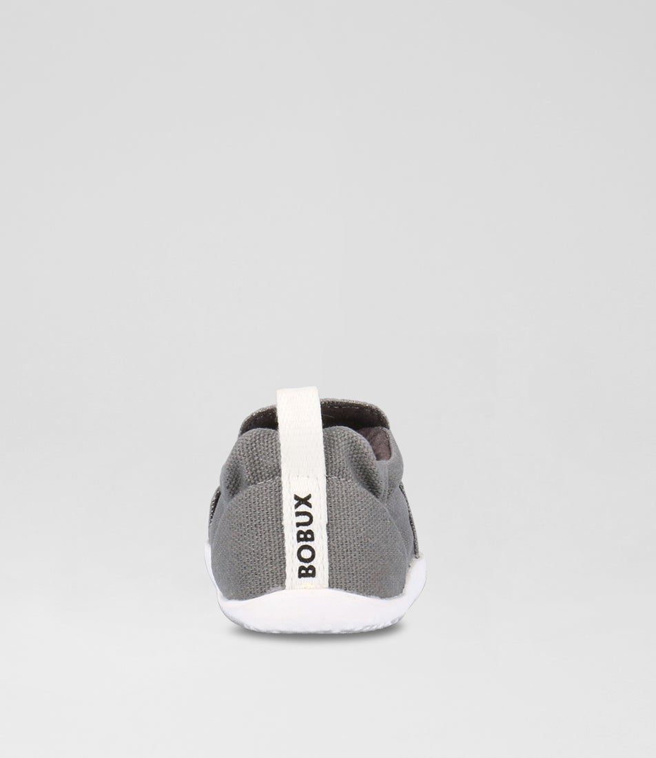 Bobux Xp Scamp Organic Infant Charcoal Fabric Flat Shoes