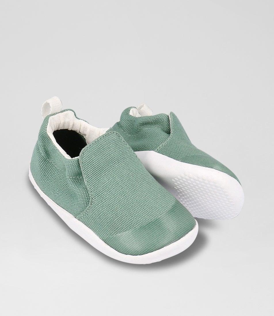 Bobux Xp Scamp Organic Infant Iceberg Green Fabric Flat Shoes