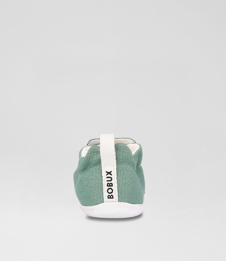 Bobux Xp Scamp Organic Infant Iceberg Green Fabric Flat Shoes