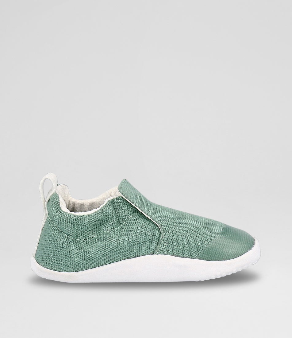 bobux Xp Scamp Organic Infant Iceberg Green Fabric Flat Shoes
