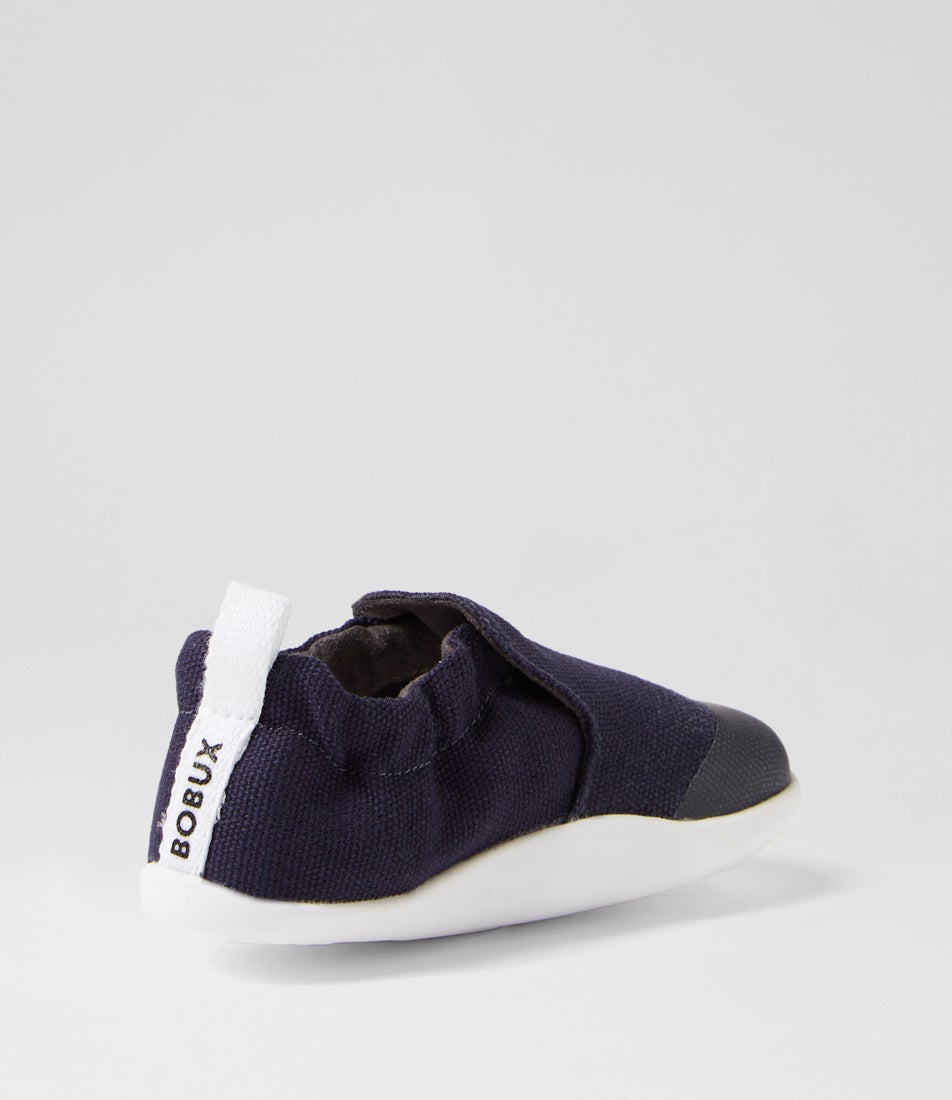 Bobux Xp Scamp Organic Infant Navy Fabric Flat Shoes
