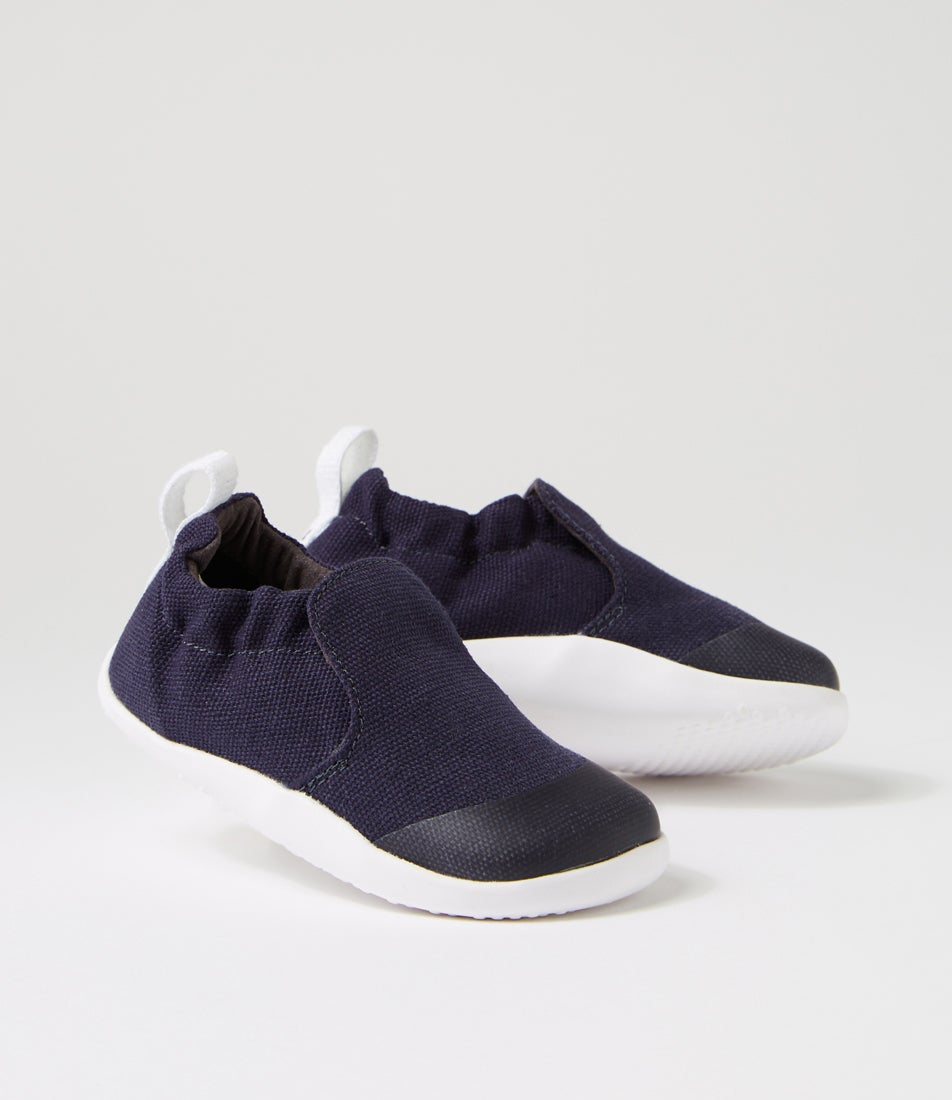 Bobux Xp Scamp Organic Infant Navy Fabric Flat Shoes