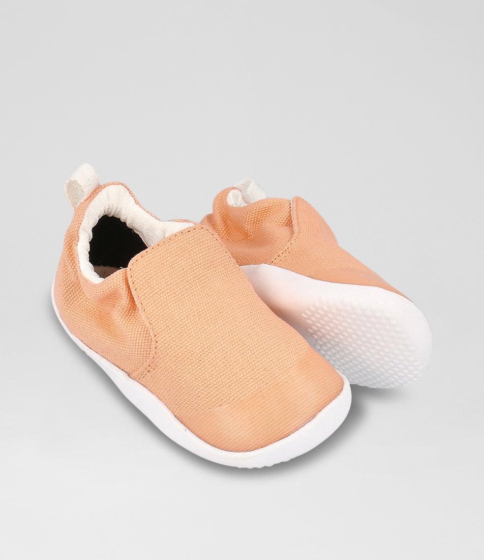 Bobux Xp Scamp Organic Infant Peach Parfait Fabric Flat Shoes