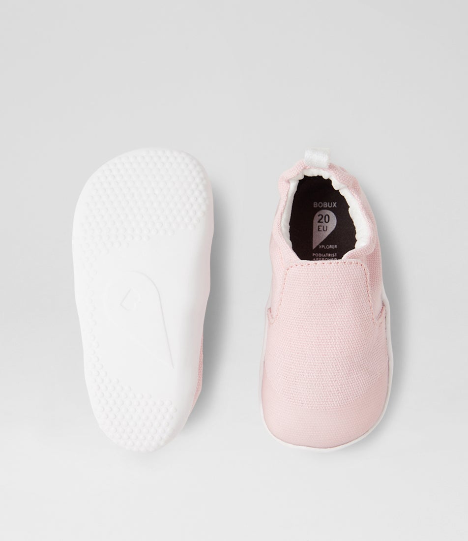 Bobux Xp Scamp Organic Parfait Pink Canvas Flat Shoes