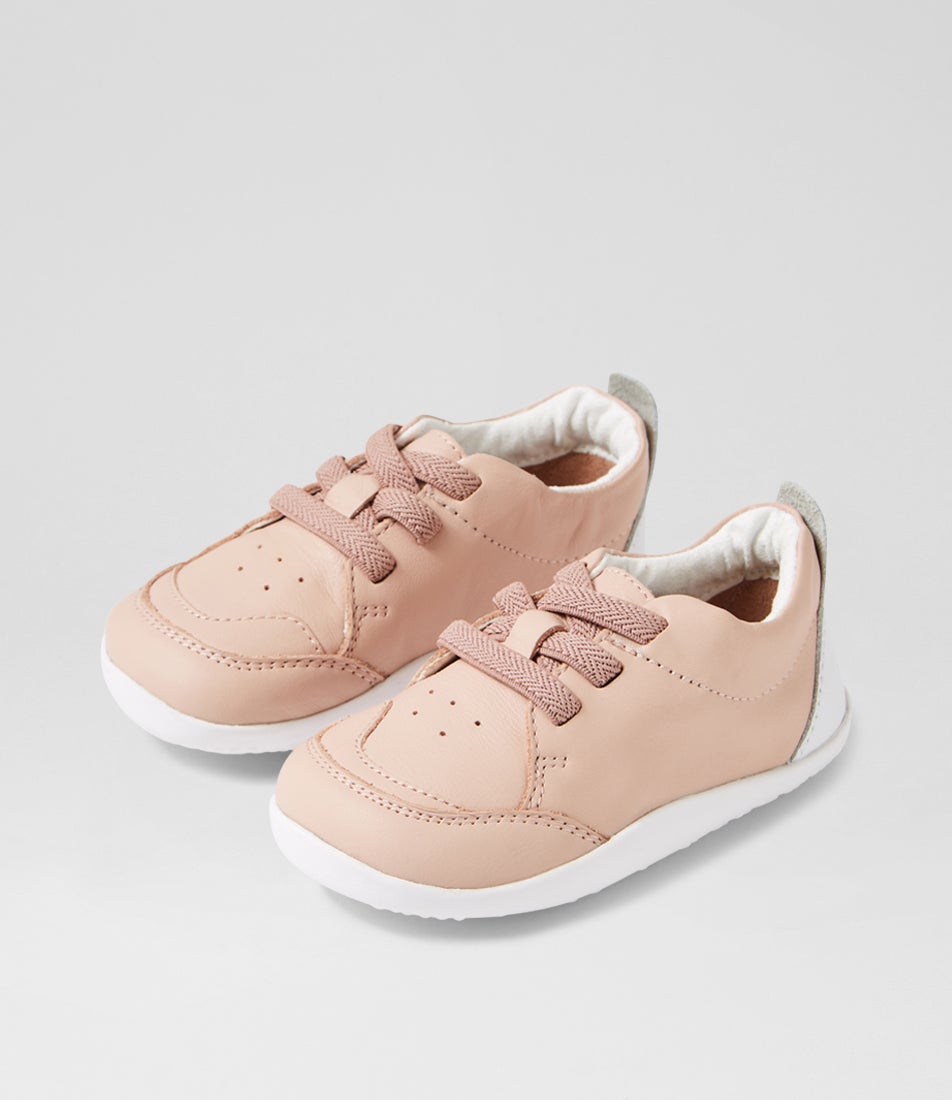 bobux Xp Sport Infant Cameo Rose White Leather Flat Shoes