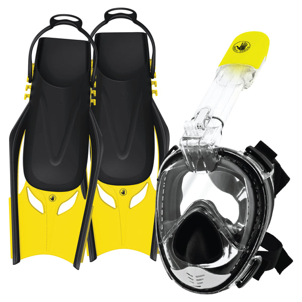 body glove Aire Free Breath Mask/Snorkel/Fins Complete Set - Black