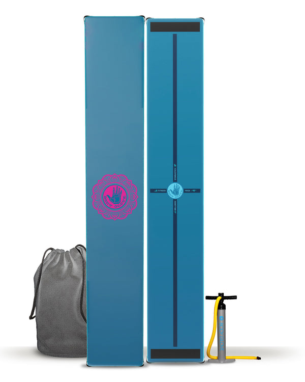 body glove Aquabat 20' Inflatable Backyard Bouncer and Floating Dock - Blue/Pink