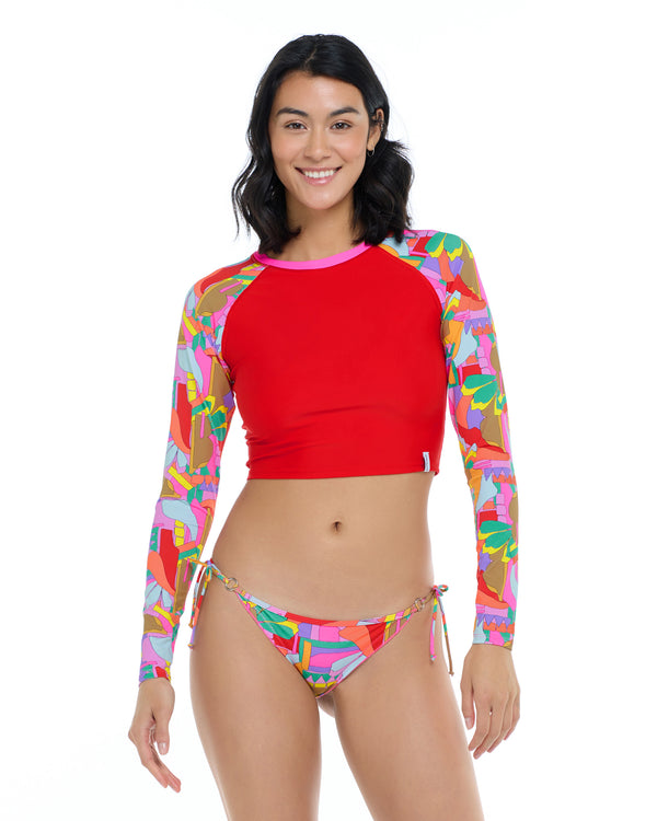 body glove Artistry Let It Be Crop Rashguard - Artistry / Multi