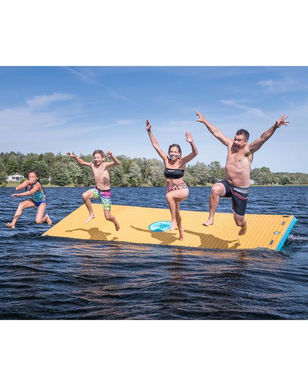 Body Glove 15' Inflatable Floating Dock - Blue/Wood