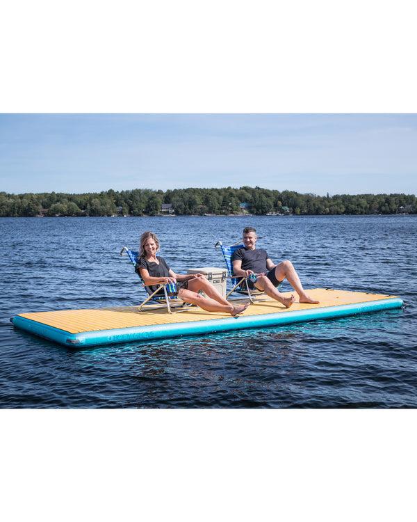 Body Glove 15' Inflatable Floating Dock - Blue/Wood