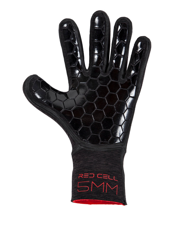 body glove 3mm Red Cell Five Finger Glove - Black