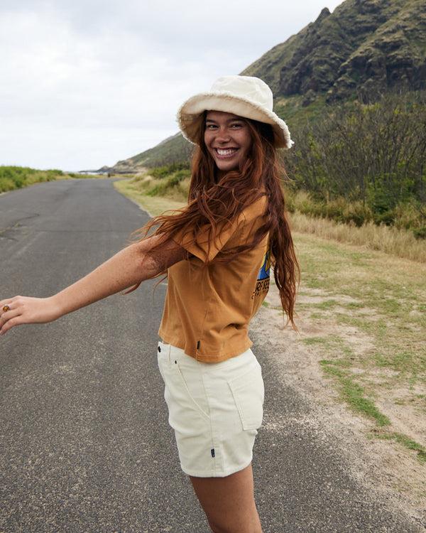 Body Glove Higher Road Corduroy Shorts - Cream