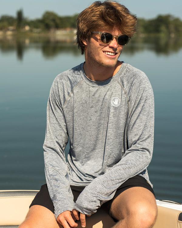 body glove Long-Sleeved Raglan UPF 50+ T-Shirt - Ash