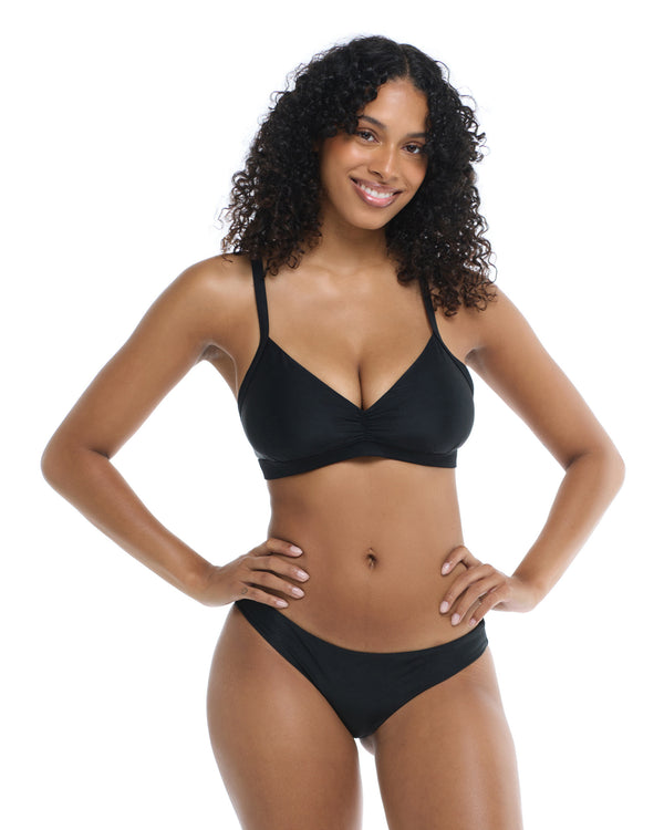 body glove Smoothies Drew D-F Cup Swim Top - Black