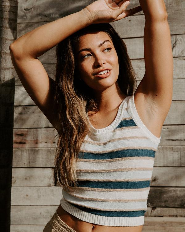 body glove Stripes on Stripes Sweater Tank - Multi
