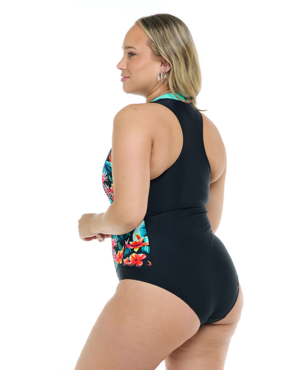 Body Glove Colola Edith Plus Size One-Piece Swimsuit - Colola / Black