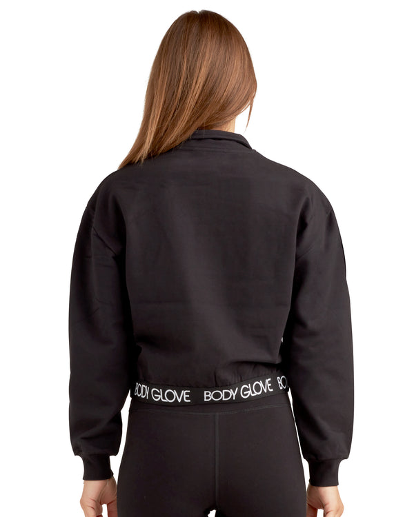 Body Glove Come On Over Mock Half-Zip Pullover - Black
