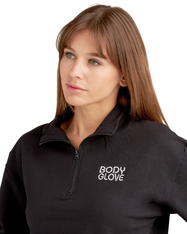 Body Glove Come On Over Mock Half-Zip Pullover - Black