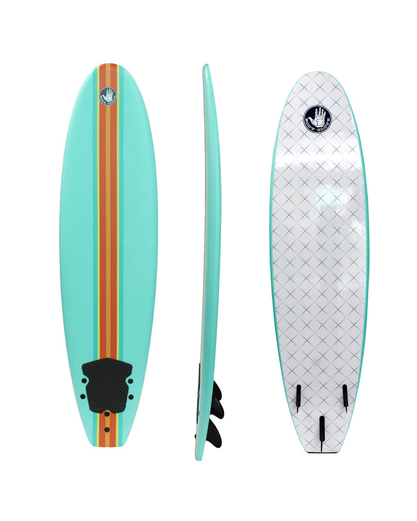 body glove Daily 7'6" Soft-Top Surfboard with Removable Fins