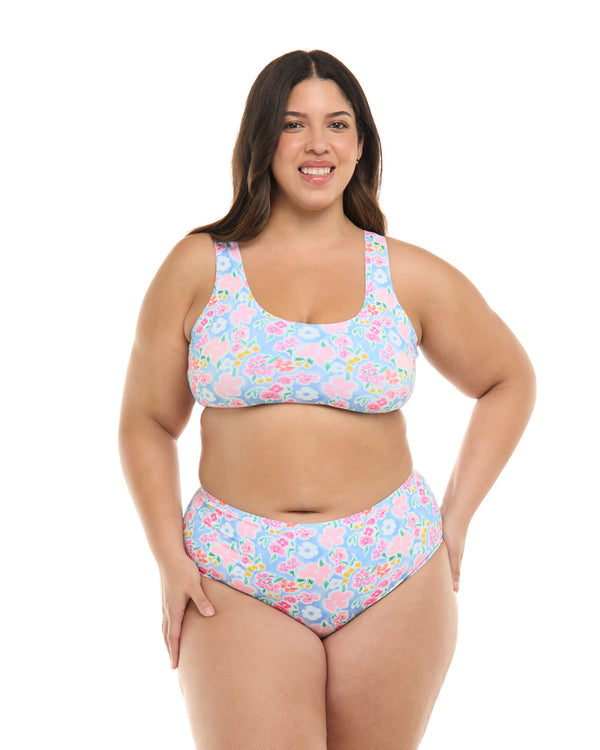 body glove Daydream Lovia Reversible Sweetheart Crop Top Plus Size - Sky