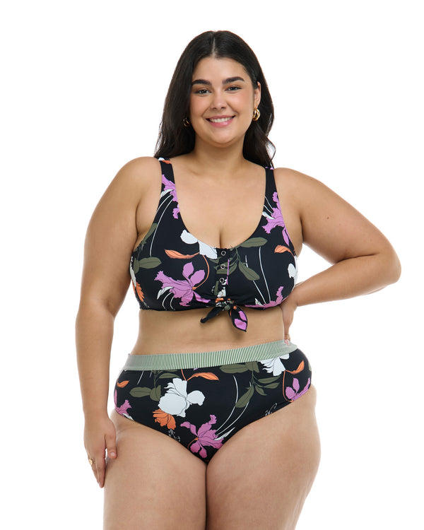 Body Glove Dreamy Kate Plus Size Scoop Bikini Top - Black / Dreamy