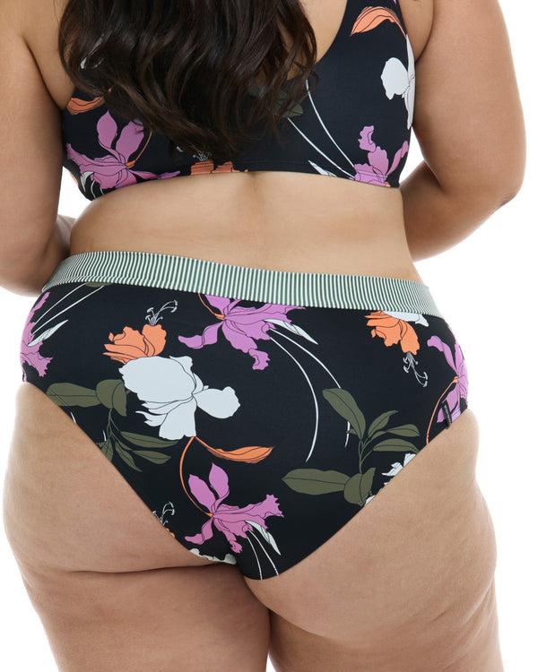 Body Glove Dreamy Marlee Plus Size High-Waist Bikini Bottom - Black / Dreamy
