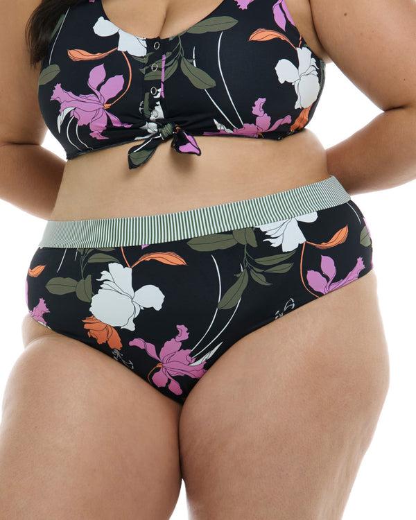 body glove Dreamy Marlee Plus Size High-Waist Bikini Bottom - Black / Dreamy