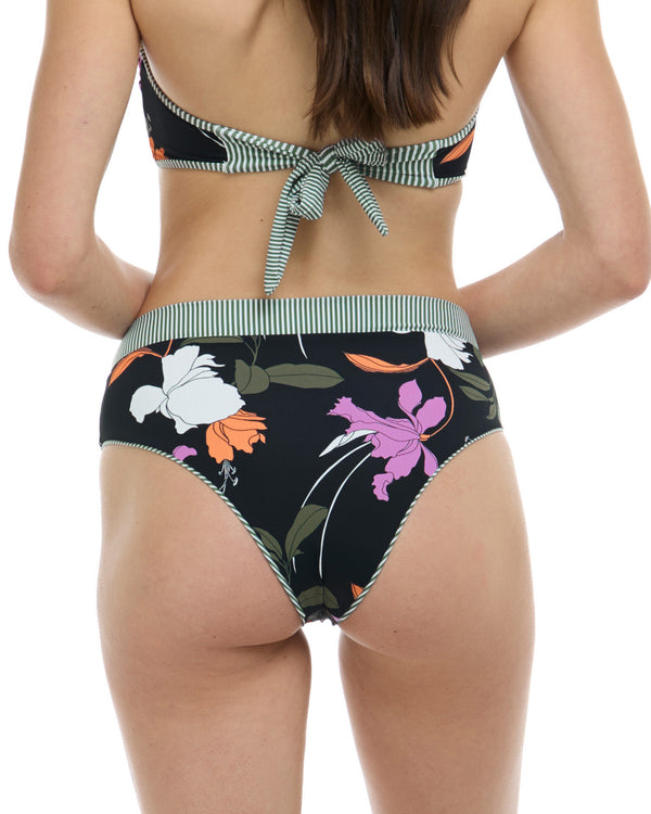 Body Glove Dreamy Marlee Reversible High-Waist Bikini Bottom - Black / Dreamy