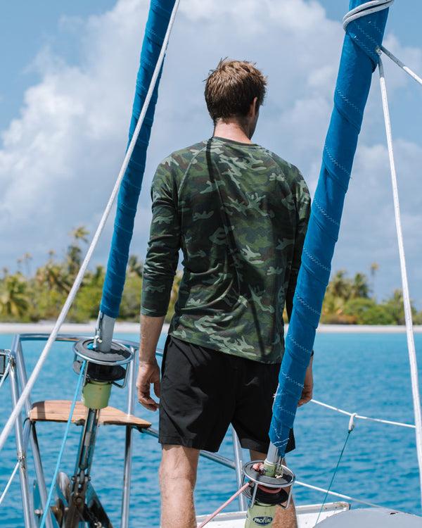 Body Glove Eclipse UPF 50+ Sun Protection Shirt - Olive Camo