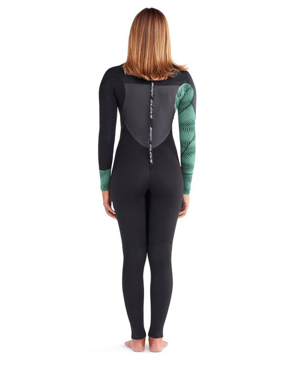 Body Glove EOS 4/3mm Back-Zip Women's Fullsuit - Black/Green