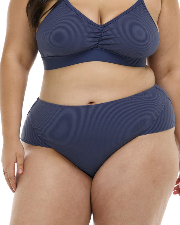 body glove Ibiza Coco Plus Size High Waisted Bikini Bottom - Dusk