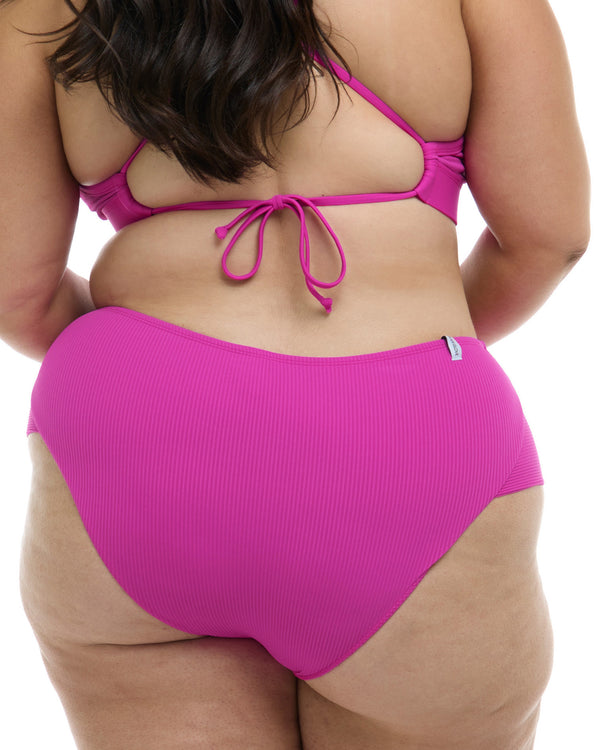 Body Glove Ibiza Coco Plus Size High Waisted Bikini Bottom - Fuchsia