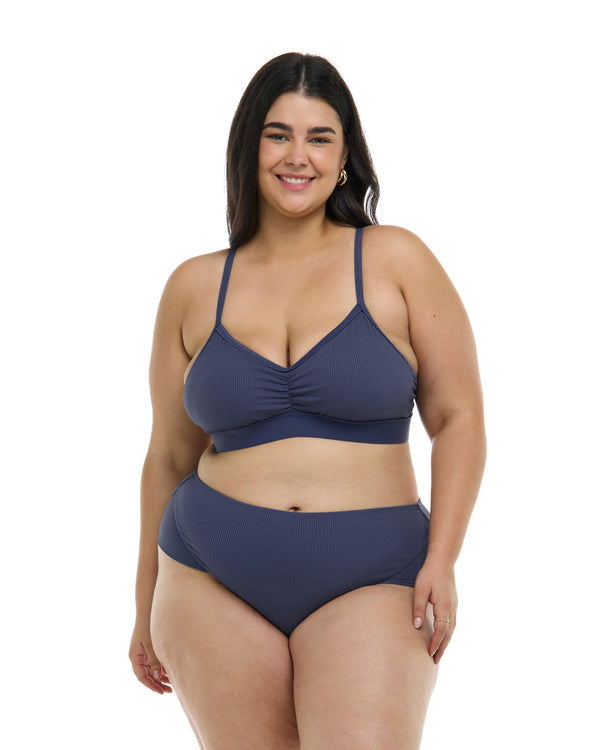 Body Glove Ibiza Drew Plus Size Fixed Triangle Bikini Top - Dusk