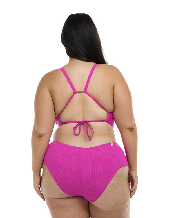 Body Glove Ibiza Drew Plus Size Fixed Triangle Bikini Top - Fuchsia