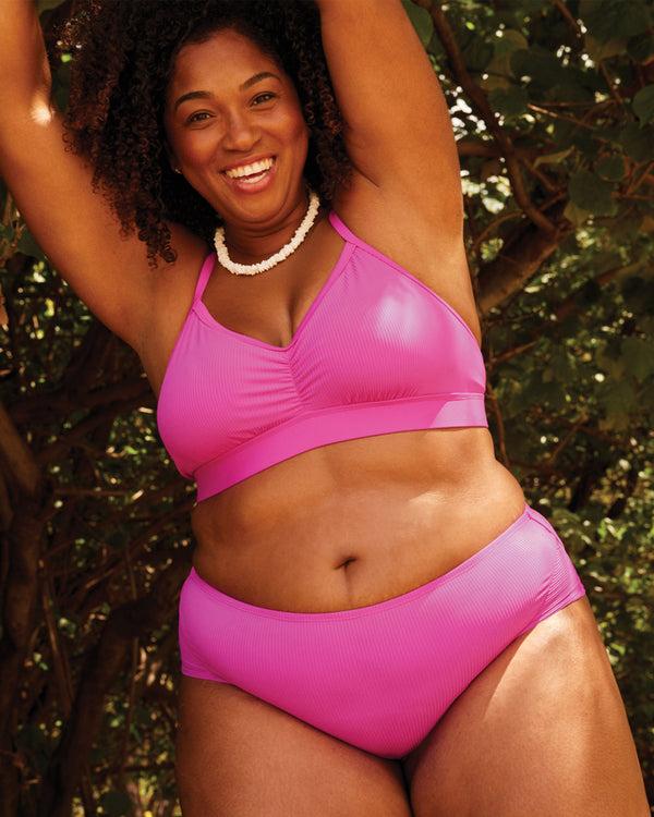 body glove Ibiza Drew Plus Size Fixed Triangle Bikini Top - Fuchsia