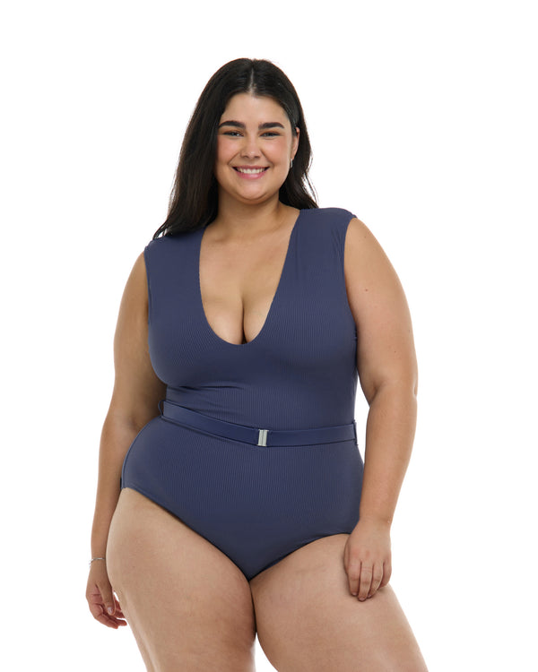 Body Glove Ibiza Ezry Plus Size One-Piece Swimsuit - Dusk