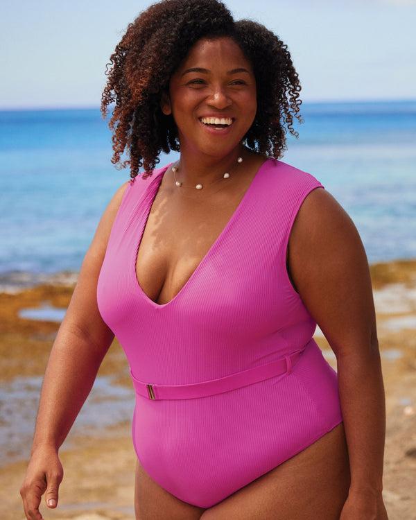 body glove Ibiza Ezry Plus Size One-Piece Swimsuit - Fuchsia