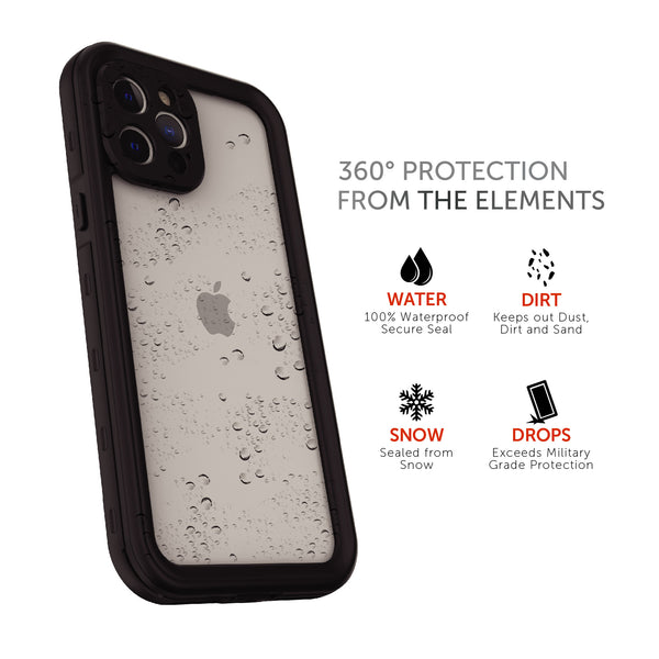 Body Glove IPhone 12 Pro Max Waterproof Phone Case - Black/Clear