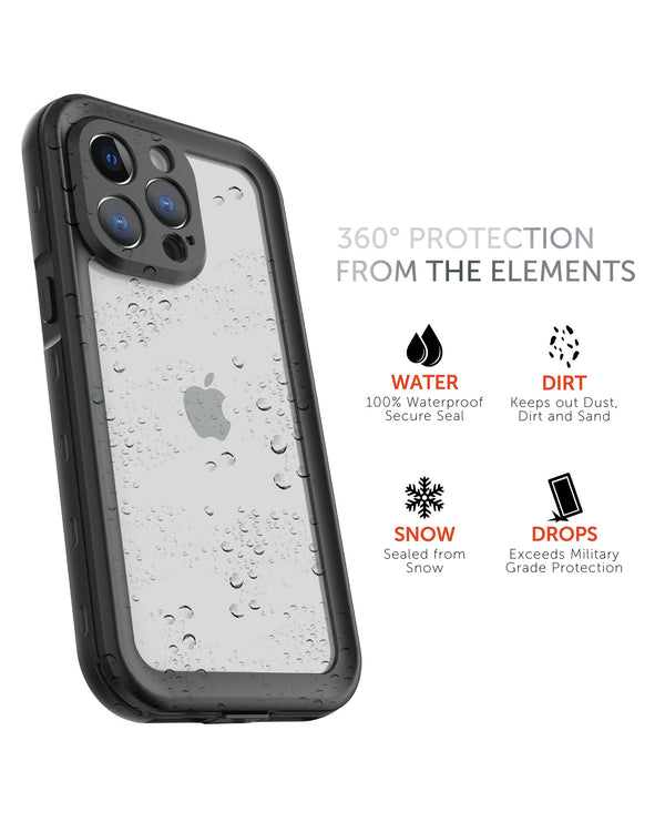 Body Glove IPhone 13 Pro Tidal Waterproof Phone Case - Black/Clear