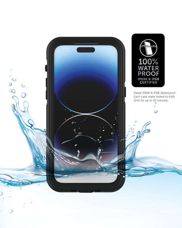Body Glove IPhone 14 Pro Tidal Waterproof Phone Case - Black/Clear