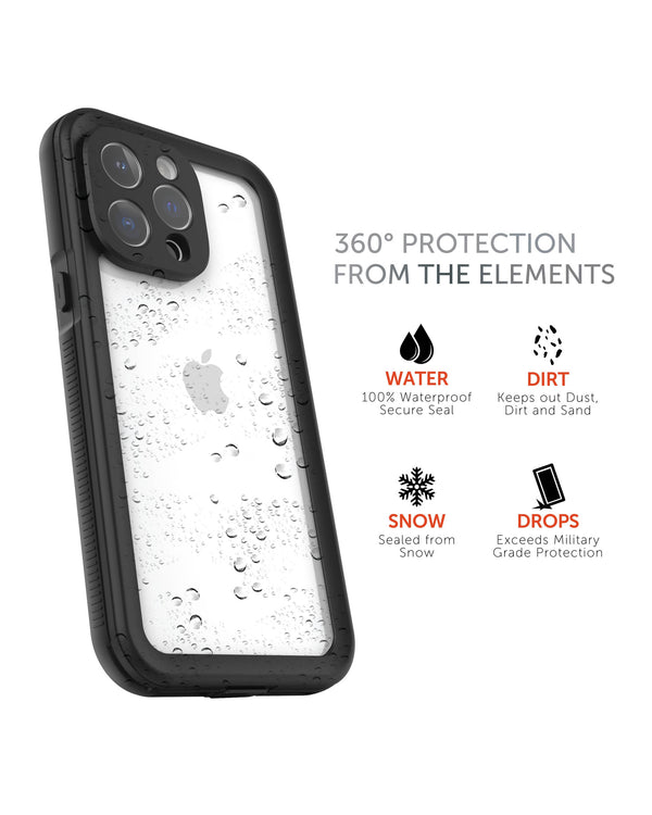 Body Glove IPhone 14 Pro Tidal Waterproof Phone Case - Black/Clear