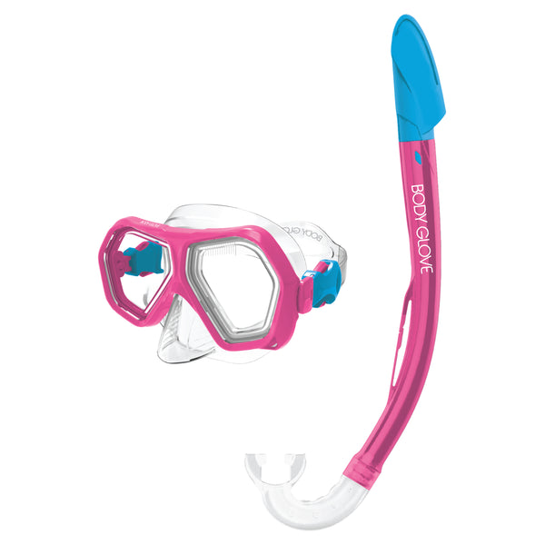 body glove Kid's Mischief Mask/Snorkel Combo - Pink/Aqua