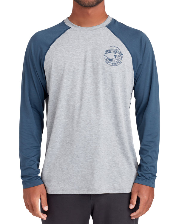 Body Glove Long-Sleeved Raglan UPF 50+ T-Shirt - Heather