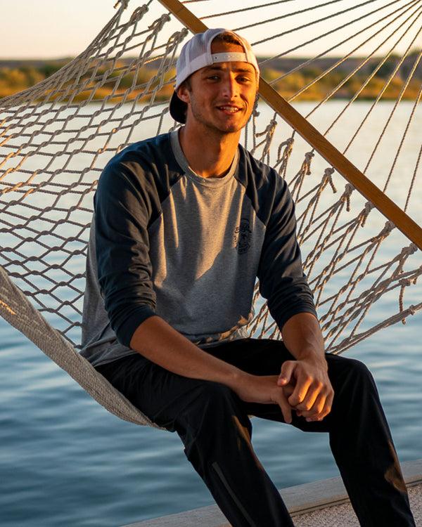 body glove Long-Sleeved Raglan UPF 50+ T-Shirt - Heather