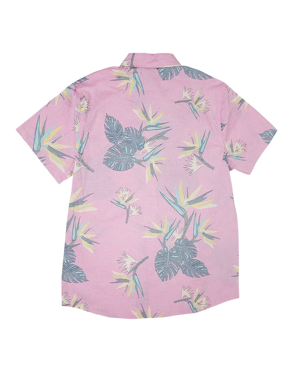 Body Glove Men's Birds Of Paradise Button Down Shirt - Pink