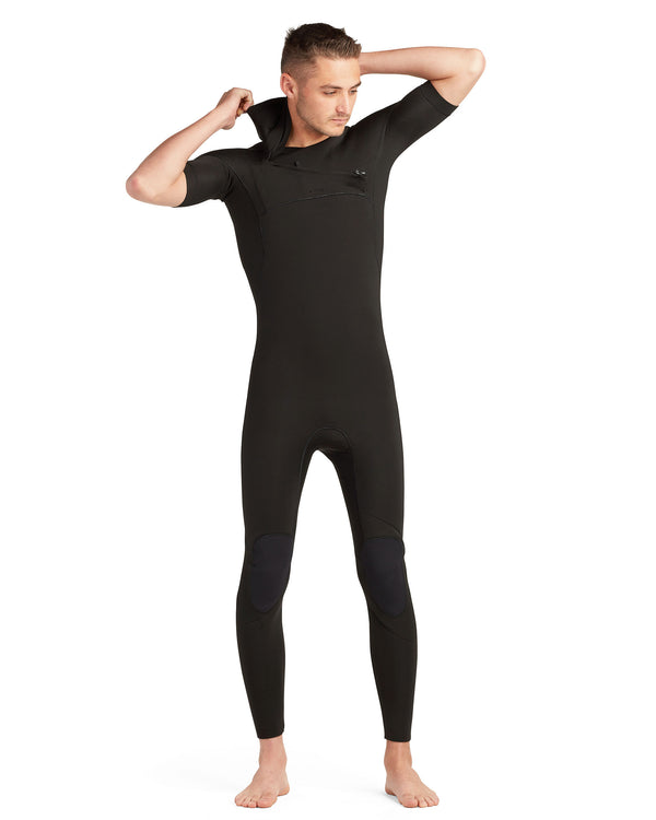 Body Glove Men's Variant 2/2mm Short Arm Chest-Zip Fullsuit - Black