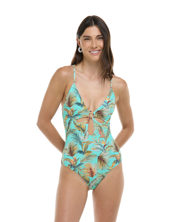 Body Glove Molokini Maddie One-Piece Tank Swimsuit - Sea Mist / Molokini