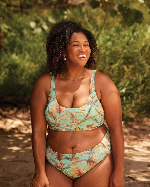 Body Glove Molokini Retro Plus Size Swim Bottom - Sea Mist / Molokini
