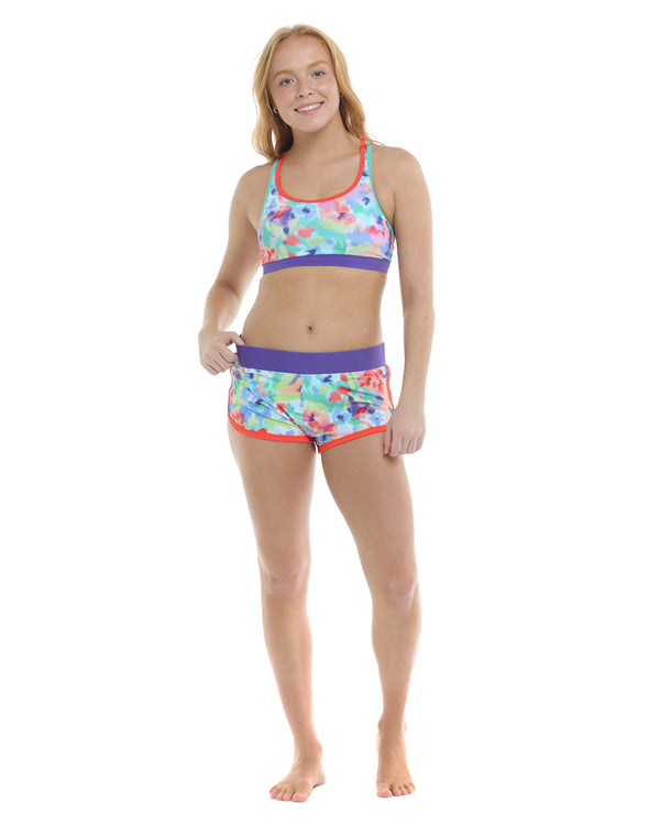 Body Glove Posy Equalizer Medium Support Cross-Over Sports Bra - Multi